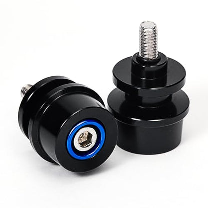 M8 Bobbins Swing Arm Spools For Ninja 400 500 650 ZX6R ZX10R GSXS 750 1000 GSX-8S GSXR 600 750 1000 S1000RR/R/XR CBR 600 900 954 1000 RR Motorcycle Swingarm Spools Slider Stand Paddock Screw (Blue) - color: Blue