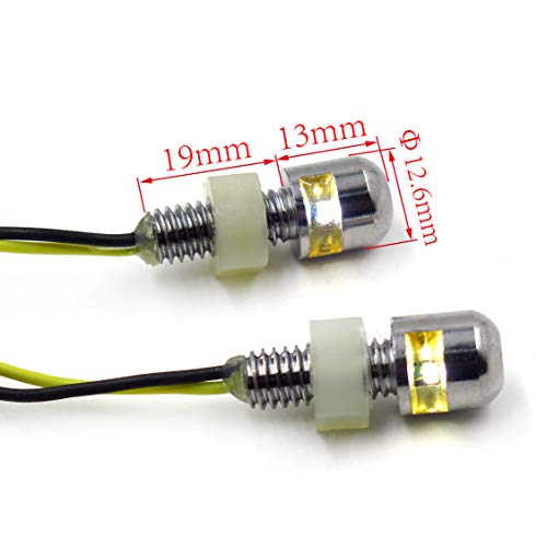 MT250- Chromed Universal LED License Tag Plate Bolt Lights Stainless Steel Compatible with All Motorcycles, Cruisers, Dirt Bikes, Scooters, mopeds, Trucks [P/N: MT250-CD]