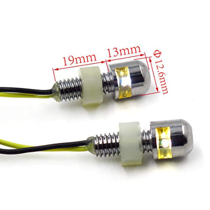 MT250- Chromed Universal LED License Tag Plate Bolt Lights Stainless Steel Compatible with All Motorcycles, Cruisers, Dirt Bikes, Scooters, mopeds, Trucks [P/N: MT250-CD]