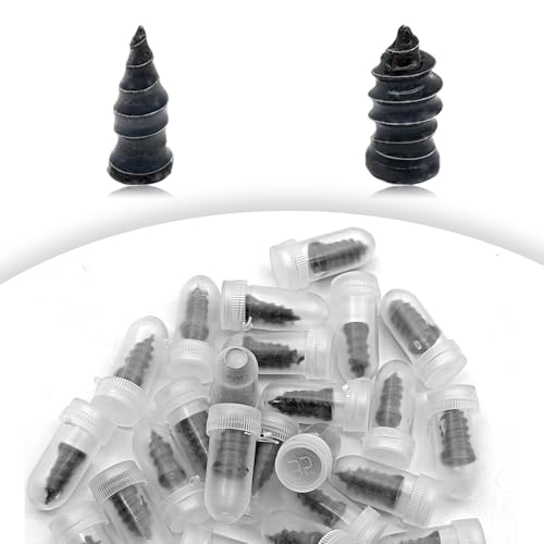Tire Repair Rubber Nail, Spiral Rubber Nails & Screw Plugs Tire Repair Kit Self-Service Vacuum Tire Puncture Repair Tool for Car, Motorcycle, Truck, Tractor, Jp -Reliable Tire Repair (20Pcs) - size: 20Pcs