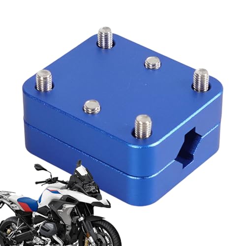Motorbike GPS Mount Bracket Navigator Mount, Motorcycle Mounts for GPS, 12-16mm Mounts Holder Motorcycle Navigation Bracket, Rustproof GPS Brackets Easy Installation Anti Vibration - Blue - color: Blue