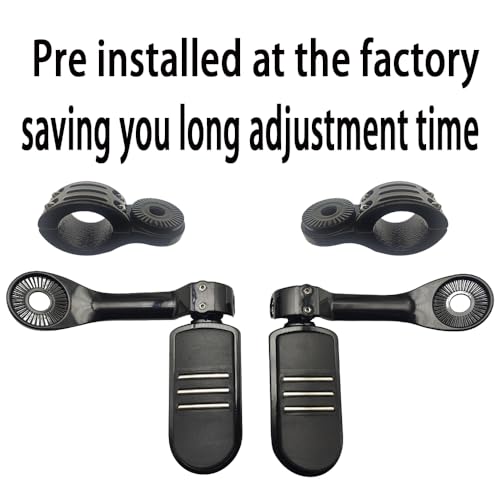 Highway Pegs for Harley Davidson, Universal Motorcycle Footrest, 1.25" Engine Guard Mount,Long Black Aluminum, Anti-Slip Design | Highway Footpegs Universa 1.25" Engine Guard Mount,Long Black Aluminum, Anti-Slip Design