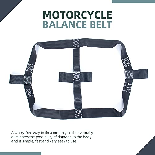 Motorcycle Rear Wheel Tie Down Strap and Bar Harness Handlebar, Universal Soft Loop Strap Wheel Transport Balance Tire Straps for Trailer Scotter and Motorcycle (Handlebar and Real Straps) - style: Handlebar and Real straps