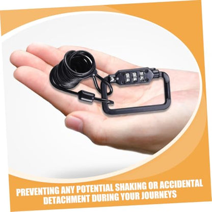 Motorcycle Helmet Lock Cable, Portable Steel Wire Helmet Safety Lock with Combination Password, Lightweight Tamper-Resistant Motorcycle Accessory for Outdoor Security