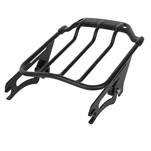 TCT-MOTORPARTS Black Detachable Upright Sissy Bar Passenger Backrest W/Pad Luggage Rack Docking Kits Fit for Harley Street Glide Road King 2009-2013 - color: Black #4(2009-2013)