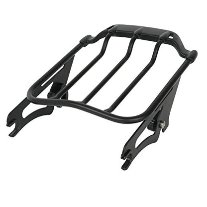 TCT-MOTORPARTS Black Detachable Upright Sissy Bar Passenger Backrest W/Pad Luggage Rack Docking Kits Fit for Harley Street Glide Road King 2009-2013 - color: Black #4(2009-2013)