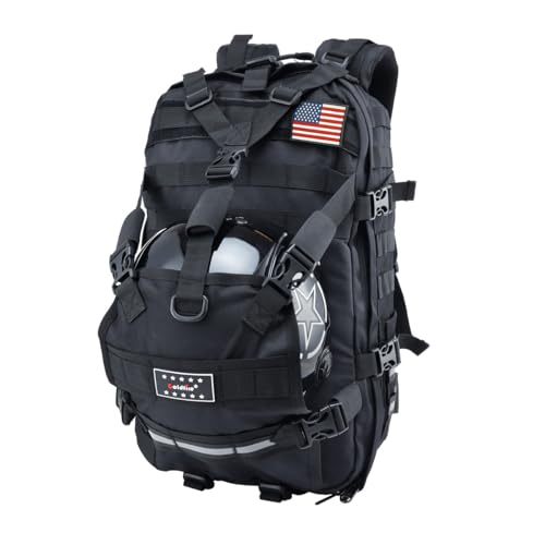Motorcycle Backpack for Men Riding Helmet Backpacks with Hat Carrier/Storage Waterproof Large Capacity Travel Bag Motorcycle Cycling Gear Accessories