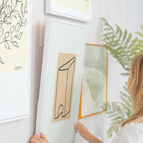 Hefty Picture Hanging Kit - 16 Medium Pairs, Holds Up to 12 Lbs | Picture Hangers & Kit for Home Decor - Picture Hanging Hardware for Superior Adhesion on Frames, No Nails