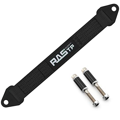 RASTP Limit Strap, Premium Quad Wrap Limit Strap Car Hauler Axle Straps Truck Wrecker Wheel Tie Down Strap with 10,000 Lb Webbing Strength (16 Inch,Black) - color: Black, size: 16 Inch