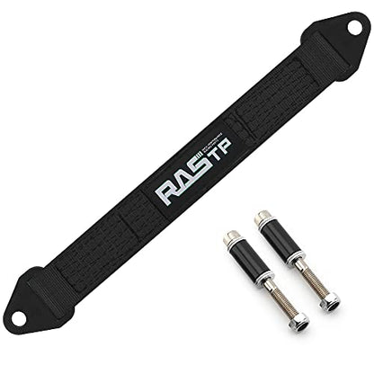RASTP Limit Strap, Premium Quad Wrap Limit Strap Car Hauler Axle Straps Truck Wrecker Wheel Tie Down Strap with 10,000 Lb Webbing Strength (16 Inch,Black) - color: Black, size: 16 Inch