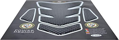 3D Motorcycle Carbon Fiber Vinyl Gel Gas Tank Pad Protector Decal and Sticker Tankpad. (New Generation Silicone-Based Adhesive) - color: Color A
