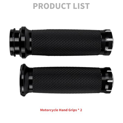 1" Electronic Throttle Defiance Handlebar Grips 25mm Hand Grips Fit for Harley Touring Street Glide Road King Road Glide Electra Glide - color: #3 Black