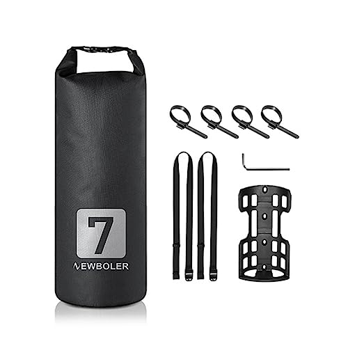 LIXADA 3L/7L Bike Fork Bag - Waterproof Dry Bag, Roll Top Design, Lightweight Bicycle Fork Bag, Portable Cycling Pack for Mountain & Road Bikes, Scooter - color: 7L(1 Pack)