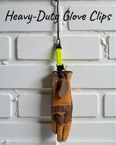 2-Pack Heavy Duty Metal Glove Clips: Stop Losing Your Gloves! - Rugged Tactical Work Glove Strap Holder for Duty Belt, Police, Construction & Outdoor Utility - color: Yellow-green Camo * 2；2pcs