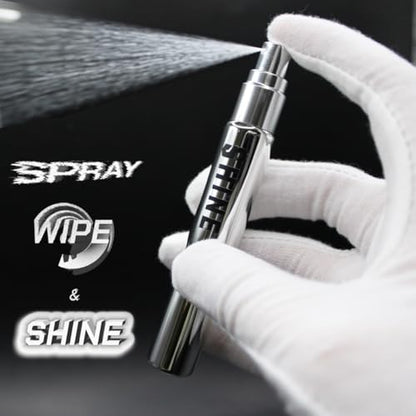 SIBERIAN Shine Liquid Cleaner 0.5oz Spray Made in USA + (1) Fabric Cloth for Camera, Electronic Devices, Eyewear Lenses Compact 15ml Travel - size: 0.5 Fl Oz (Pack of 1)
