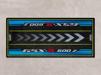 Garage Mat for GSX R600Z Motorcycle Model, Parking mat, Pit Mat, Washable Non-Slip Garage and Showroom Floor Carpet (Size 1: 86.6 x 39.4/220 x 100 cm) - size: Size 1: 86.6 x 39.4 "/ 220 x 100 cm