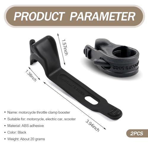 2 PCS Motorcycle Throttle Modification Aid, Throttle Assist Cruise Control Handle Effort-Saving Support Clamp, Accelerator Handle Rocker Bracket, Universal for Most Motorcycles (Black)
