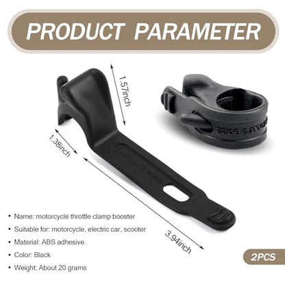2 PCS Motorcycle Throttle Modification Aid, Throttle Assist Cruise Control Handle Effort-Saving Support Clamp, Accelerator Handle Rocker Bracket, Universal for Most Motorcycles (Black)