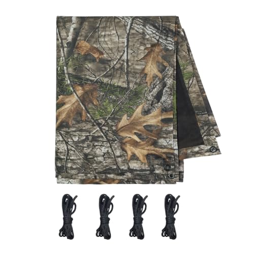 Heavy Duty 8 Mil Tarp Cover Waterproof UV Resistant Tarpaulin Used for Outdoor, Hunting, Camping, Backpacking, Canopy Tent, Ground Tarp, Cover Boat, Motorcycles, Roofs, Wood - color: Tree Camo-420d, size: 6 Feet x 8 Feet
