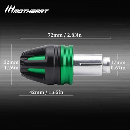 Motorcycle Handlebar End Caps For Ninja e-1 2023-2024 Z e-1 2024-2025 7/8” Bars 17mm Diameter CNC Handlebars (See details below) ninja e-1 z Accessories (Green) - color: Green