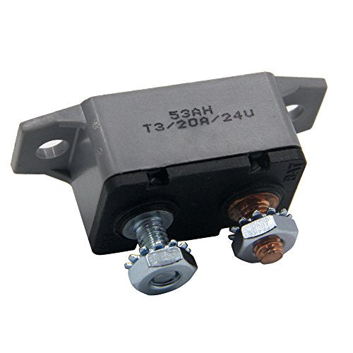 ZOOKOTO 12-24V 20 Amp ATV Resettable Blot Circuit Breaker 20AMP - color: 1Pcs, size: 20A