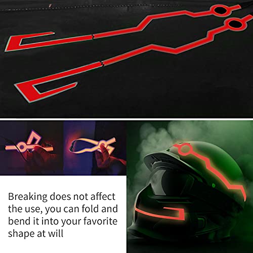 Motorcycle Helmet Light Kit,Waterproof 3 Mode LED Light Night Riding Signal Helmet Light for Motorcycle Bike Helmet,Red - color: Red