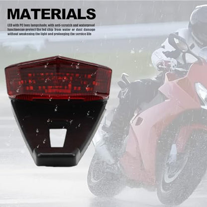 Motorcycle Tail Lights Rear Fender,Dirt Bike LED Turn Stop Signal Taillight For Universal 12V Off-road Moto Accessories(Red) - color: Red