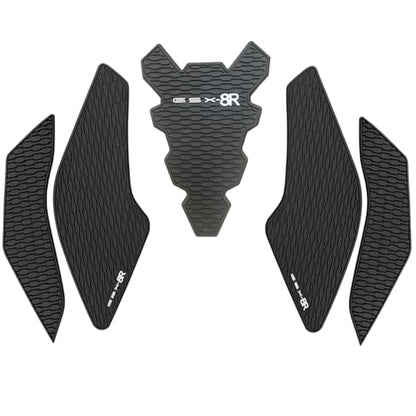 Fuel Gas Tank Pad Protector Stickers Decal Set Compatible with GSX8R GSX 8R 2024-2025- Anti-Slip Protective Kit, Black | 5-Piece