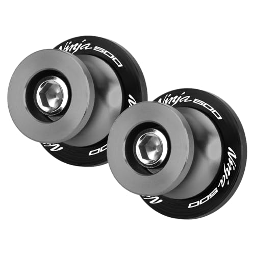 M8 Motorcycle Rear Swingarm Bobbins For Ninja 500 2024 Swingarm Spools Protectors Spool Sliders CNC Aluminum ninja 500 Accessories (Gray) - color: Gray