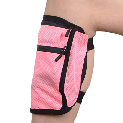 On the Calf/Leg Cell Phone Holder for Riders and Hikers, Phone Carrier for Runners, Equestrian Riders, Jogger, All Purpose Sport Bag Leg Band Pouch/Leg Purse for Various Occasions, Pink - color: Pink
