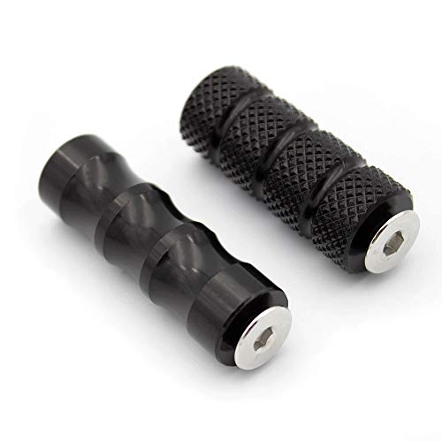 PROCNC 6mm Motorcycle Knurled Shifter Peg Anti-Skid Gear Shift Brake Lever Foot Pegs Pedal Hole Footrests Footpeg Rearsets For Suzuki Yamaha Kawasaki Bmw (Black) - color: black