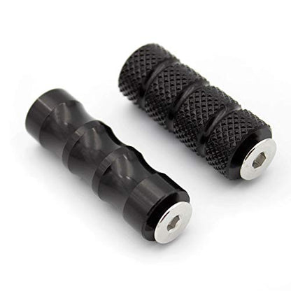 PROCNC 6mm Motorcycle Knurled Shifter Peg Anti-Skid Gear Shift Brake Lever Foot Pegs Pedal Hole Footrests Footpeg Rearsets For Suzuki Yamaha Kawasaki Bmw (Black) - color: black