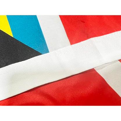 SYII Bahamas Courtesy Boat Flags 12x18 Outdoor Double Sided, Heavy Duty Bahamas Flags, Bahamian Flag for Boat with 2 Brass Grommets - color: 12x18 Bahamas Flag