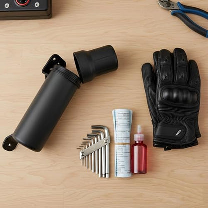 Offers Secure Motorcycle Storage for Tools, Documents, and Gear; Waterproof Design with Universal Fit for Off-Road and Commuting Rides