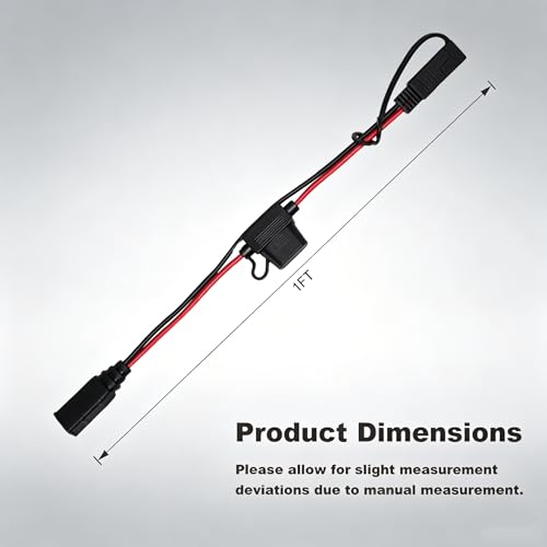 SAE Extension Cord Compatible with NOCO Genius 1 Genius 2 Smart Battery Chargers, 14AWG SAE Connector Cable for Motorcycle, ATV, UTV, Auto