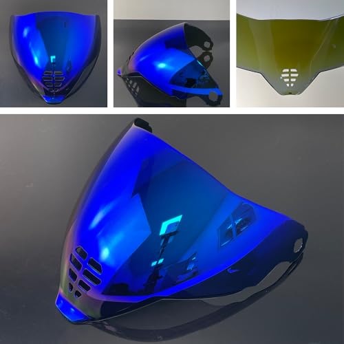 Airflite Shield Uv-protected For ICON IC-06 Airflite Face Shield Replacement Helmet Visor (Revo Deep Blue-day use only) - color: Revo Deep Blue-day Use Only