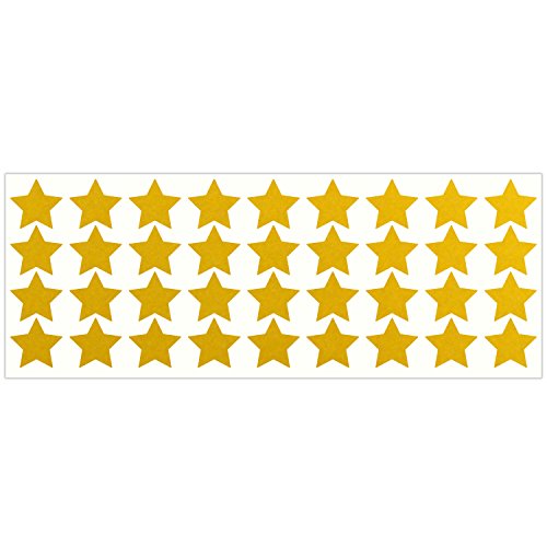 LiteMark Reflective Yellow 1 Inch Stars Sticker Decals for Helmets, Bicycles, Strollers, Wheelchairs and More - Pack of 36 - color: Yellow