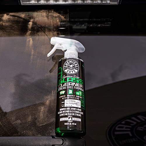 Chemical Guys CLD_202 Signature Series Glass Cleaner (Works on Glass, Windows, Mirrors, Navigation Screens & More; Car, Truck, SUV and Home Use), Ammonia Free & Safe on Tinted Windows, 128 fl oz - style: 128 oz