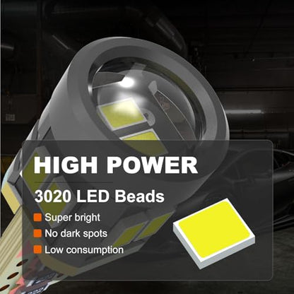 194 LED License Plate Light Bulb 400% High Brightness T10 168 2825 W5W Bulbs for Dome Map Door Courtesy Interior Car 6000K White, Pack of 2 - size: 194/T10