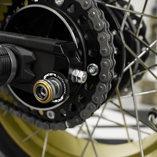 Compatible with ZX-6 ZX6R 2010-2024 2025 2026 Motorcycle Front Wheel Axle Crash Protector Pad Rear Swingarm Spools Slider Stand Accessories (Gold) - color: Gold