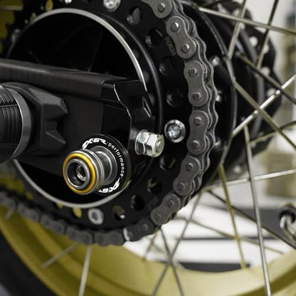 Compatible with ZX-6 ZX6R 2010-2024 2025 2026 Motorcycle Front Wheel Axle Crash Protector Pad Rear Swingarm Spools Slider Stand Accessories (Gold) - color: Gold