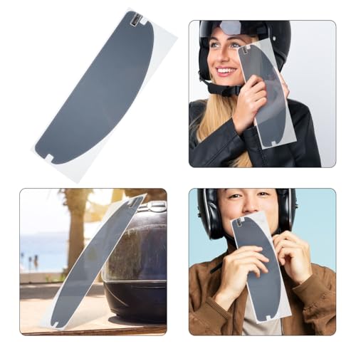 Luxshiny Universal Motorcycle Helmet Anti-Fog Film Rain Shield Visor Sticker Waterproof Sun Visor Protective Patch for Clear Visibility 10.7 X 3.46Inch