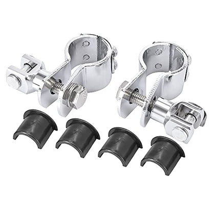 uxcell Motorcycle Footpegs 1" - 1 1/4" Highway Crash Bar Foot Peg Clamps Engine Guard Mounts Adapter for Harley Davidson