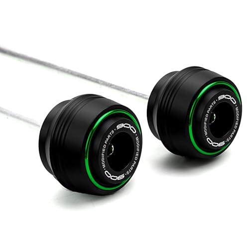 Motorcycle Front Rear Fork Sliders Wheel Frame Slider Crash Protector Axle Slider Crash Pads Compatible With Z900 Z900RS Z900SE Z 900 RS SE 2019-2024 2025 (Green, Front and Rear Slider) - color: Green, size: Front and Rear Slider