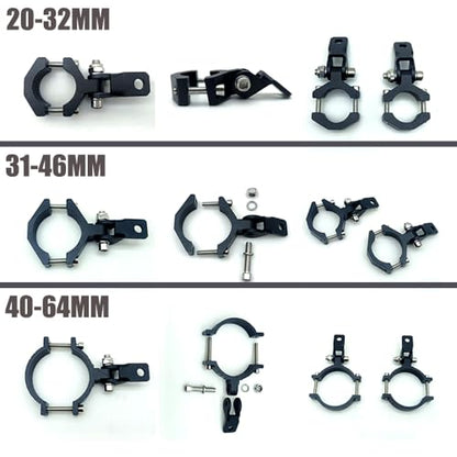 Motorcycle Spotlight Bracket, 2PCS Headlight Holder, Heavy-Duty Tube Clamp Mounting Bracket for 31mm-46mm ATV UTV Roll Bar (1.25-1.8 inch) - size: 1.25-1.8 inch