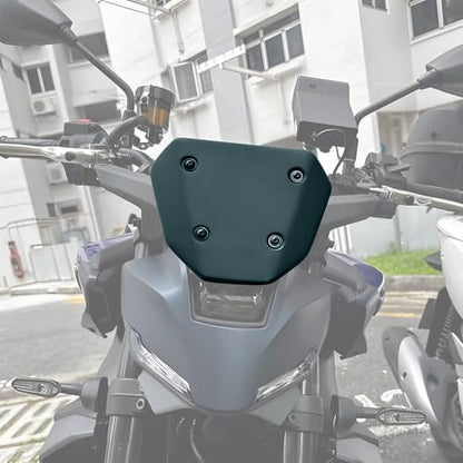 Compatible with Yamaha MT09 MT-09 MT09 SP 2024-2025 Motorcycle Wind Deflector Front Windscreen Fly Screen(Titanium) - color: Titanium