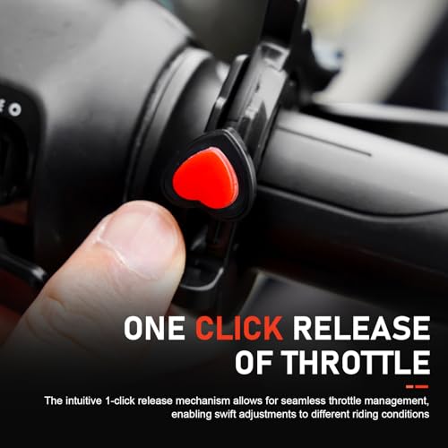 Motorcycle Cruise Control Assist, Outdoor Anti-slip Waterproof Throttle Lock Clamp, Effort-saving Motor Speed Cruise Controller, Universal for Most Motors, ATVs, E-bikes (Black)