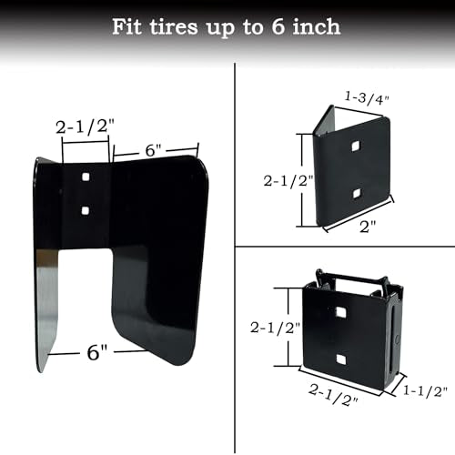 2pcs Motorcycle E Track Wheel Chock E Track Dirt Bike Wheel Chock Supports Tires up to 6 inch Wide