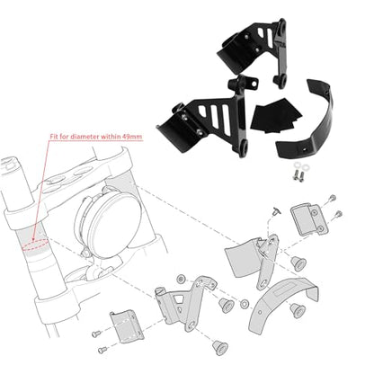 TCMT Quarter Fairing Bracket Mount Fit For Harley Softail 2018-2020 2025 Street Bob FXBB 2018-2020 Low Rider FXLR 2020-2024 Softail Standard FXST - color: Bracket Mount