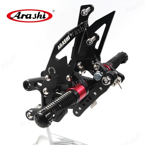 Arashi Version 2.0 Adjustable Rearsets for Honda CBR1000RR 2012-2017 SP include non-ABS, Black - color: Black, size: CBR1000RR 2012-2017 SP include non-ABS